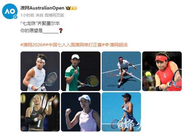 澳网男女单打正赛阵容揭晓 中国7选手入选 澳网男女单打正赛阵容揭晓 中国7选手入选
